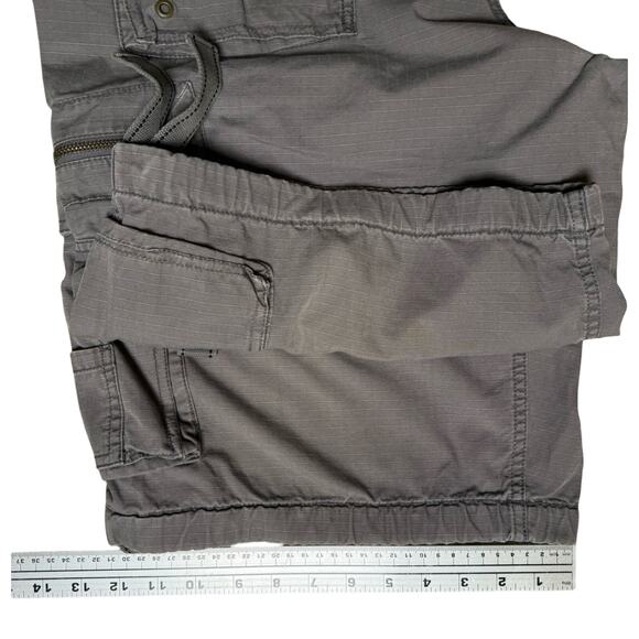 Vintage Y2K Old Navy Grey Loose Cargo Shorts Utility Multi Pocket 38 - Picture 6 of 7